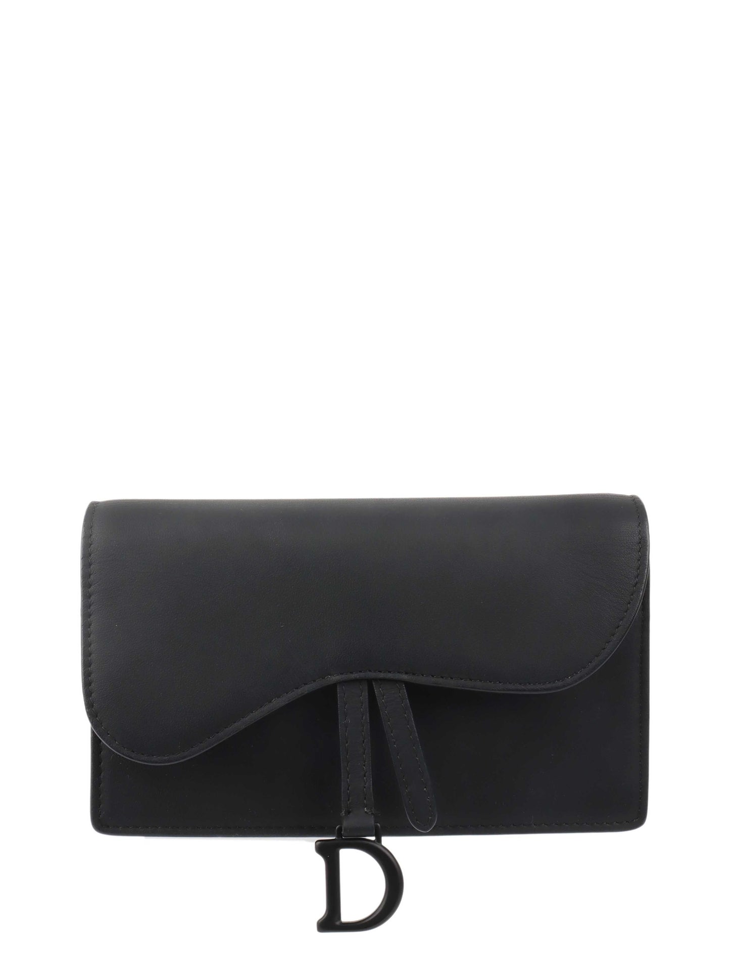 Dior Black Saddle Belt Pouch.