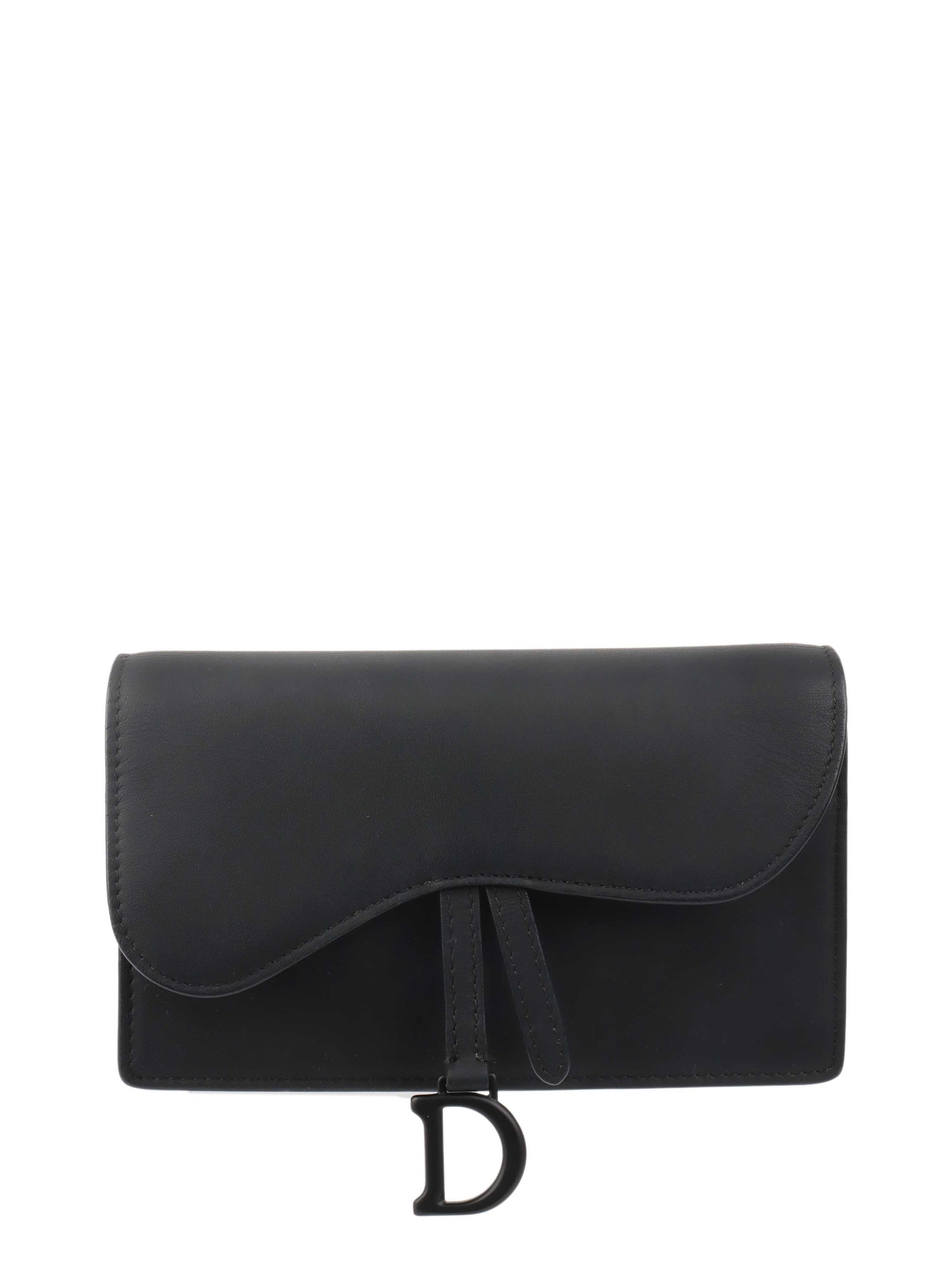 Dior Black Saddle Belt Pouch.