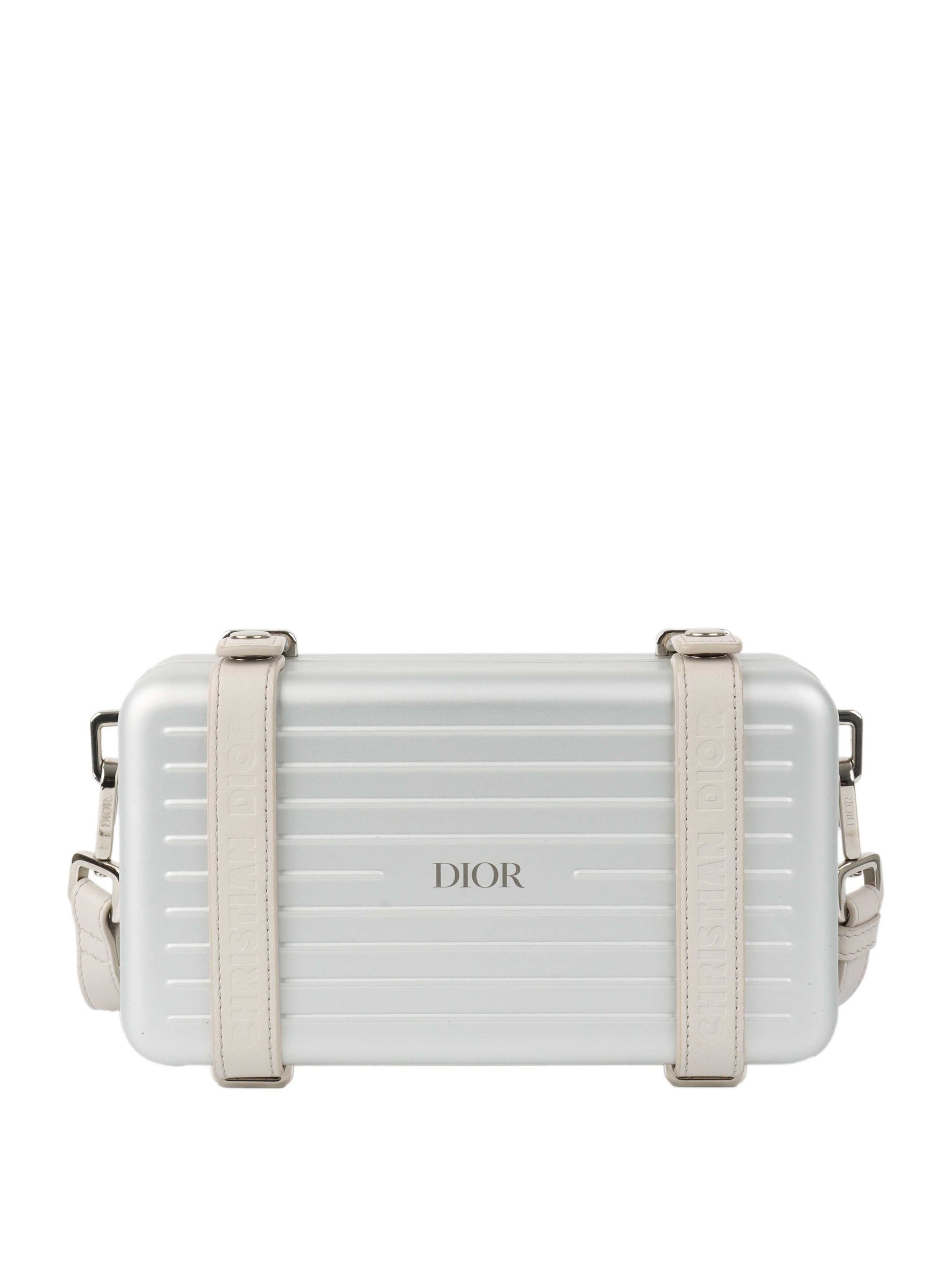 Dior x RIMOWA Silver Personal Clutch Case.