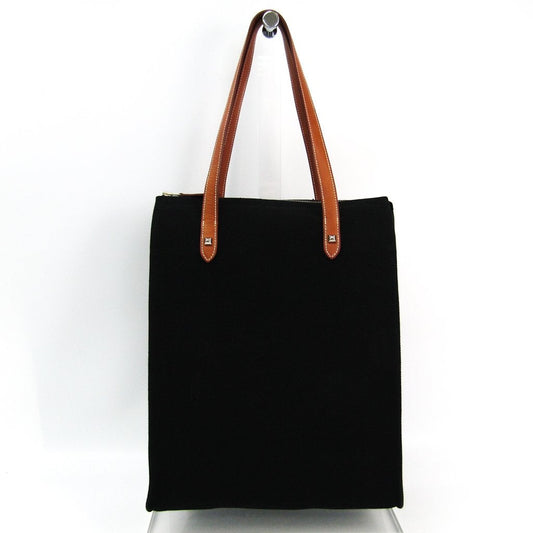 Luxury Hermes Black Canvas Cabas Mira Tote ( )