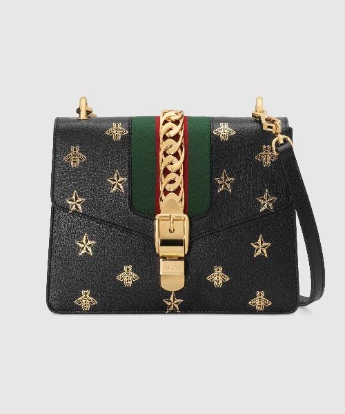 Gucci Monogram Nylon Chain Leather Crossbody