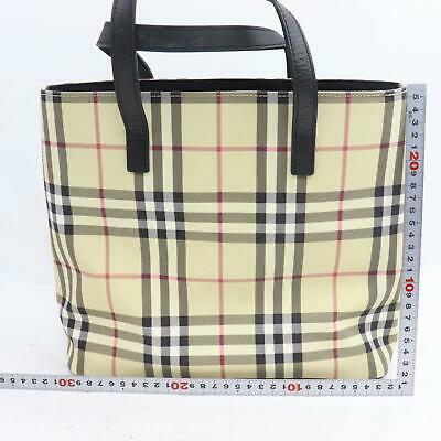 Burberry London Tote Bag Beige PVC (SHC1-14338)