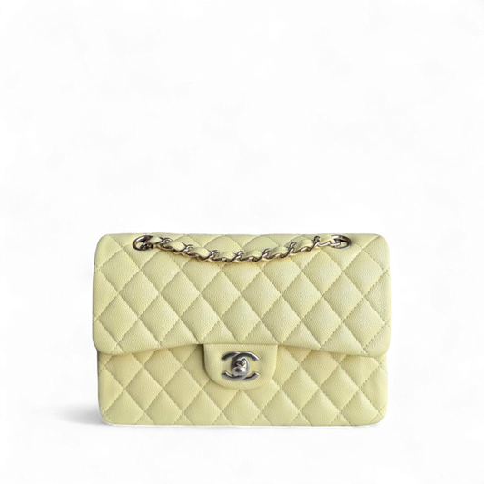 Chanel Classic Flap Small - Caviar 23CM Quilted Grained Calfskin Yellow Gold Hardware Series 30