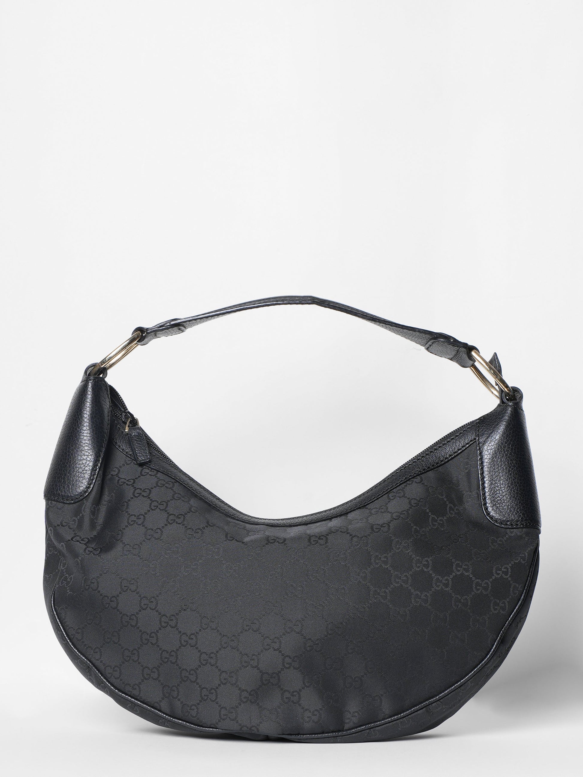 Gucci Lou Leather Canvas Shoulder Bag