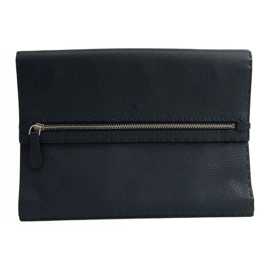 Fendi Navy Selleria Clutch Bag ( )