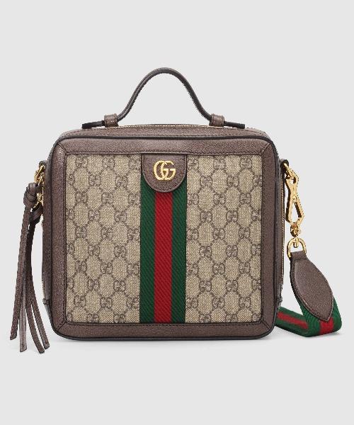 Gucci Monogram Leather Canvas Crossbody