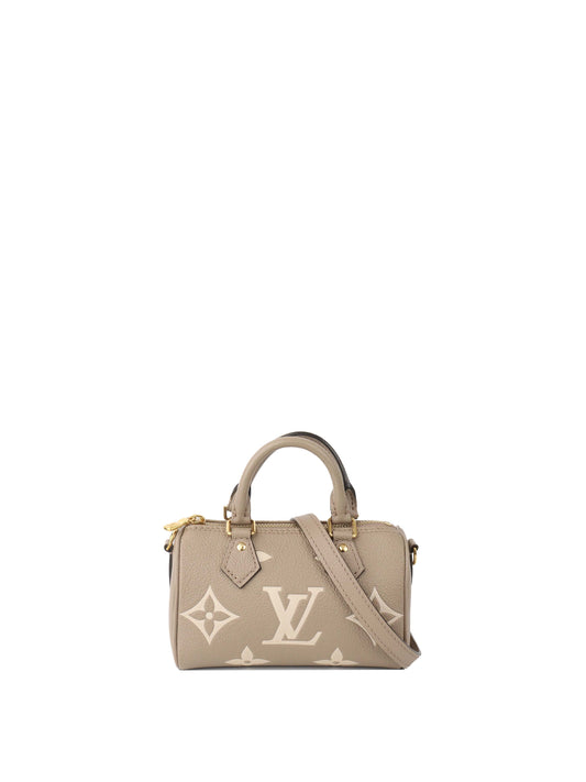 Louis Vuitton Cream Empreinte Nano Speedy Bag