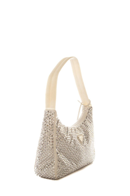 Prada White Crystal Re-edition Mini Handbag