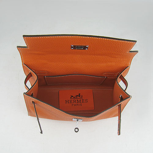 Luxury Hermes Kelly 22cm handbag orange