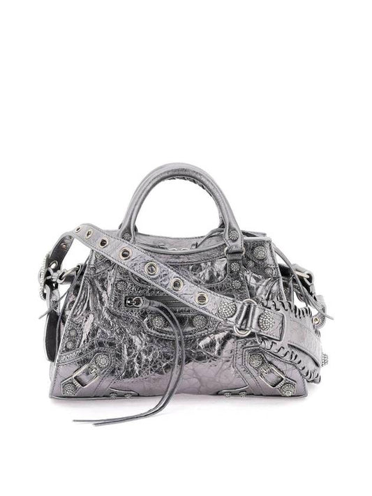 Luxury Balenciaga Trending 2026 Neo Cagole XS Shoulder Bag Silver