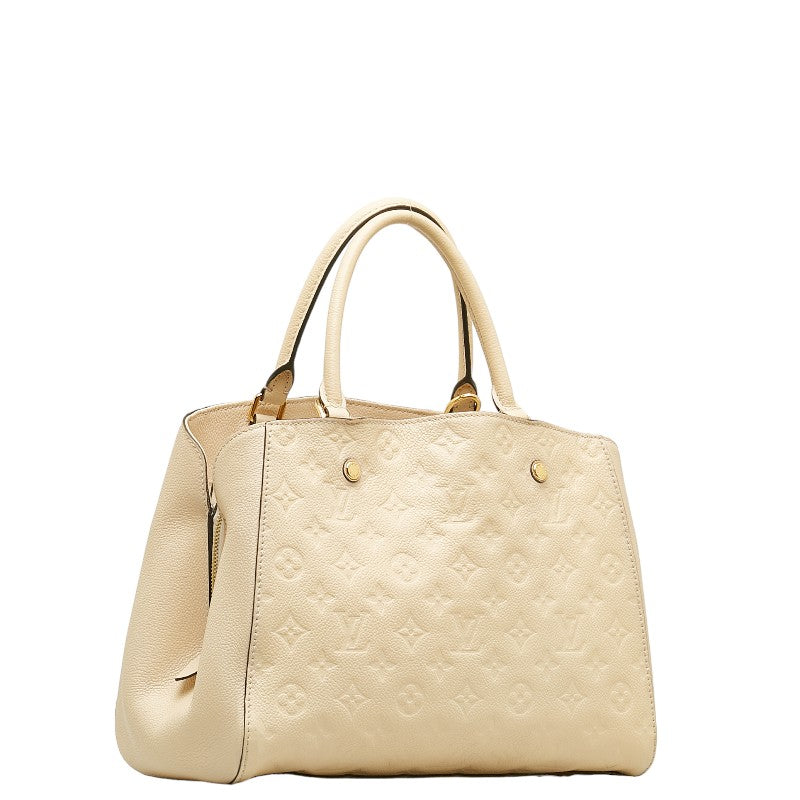 LOUIS VUITTON Louis Vuitton Monogram Amplant M41152 Handbag Leather Dune Beige