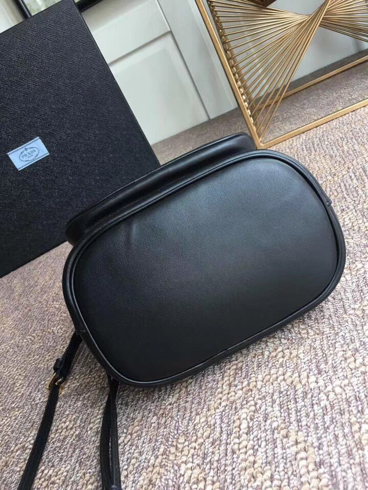 Prada Bucket Bag In Black Calfskin