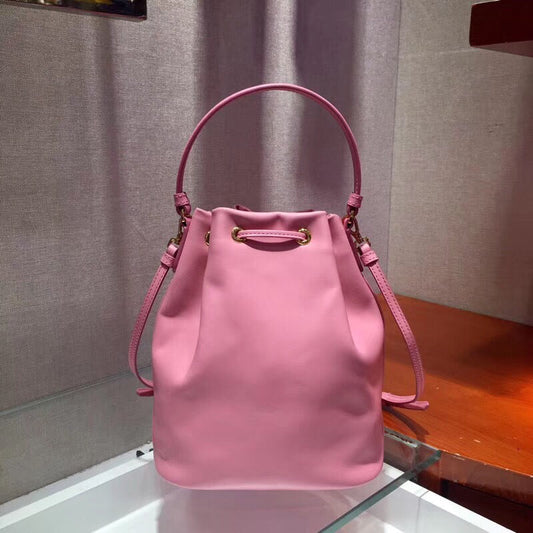 Prada Bucket Bag In Pink Calfskin