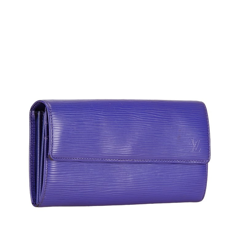 Louis Vuitton Epi Portefoliosara Long Wallet M6031G Fig Pearl Leather Louis Vuitton