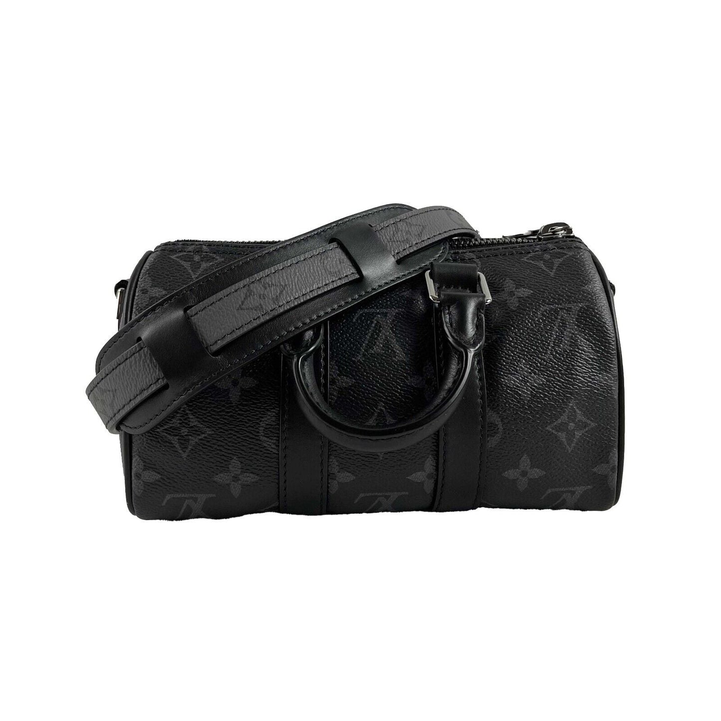 LOUIS VUITTON Reverse Monogram Eclipse Keepall XS Black Crossbody Bag