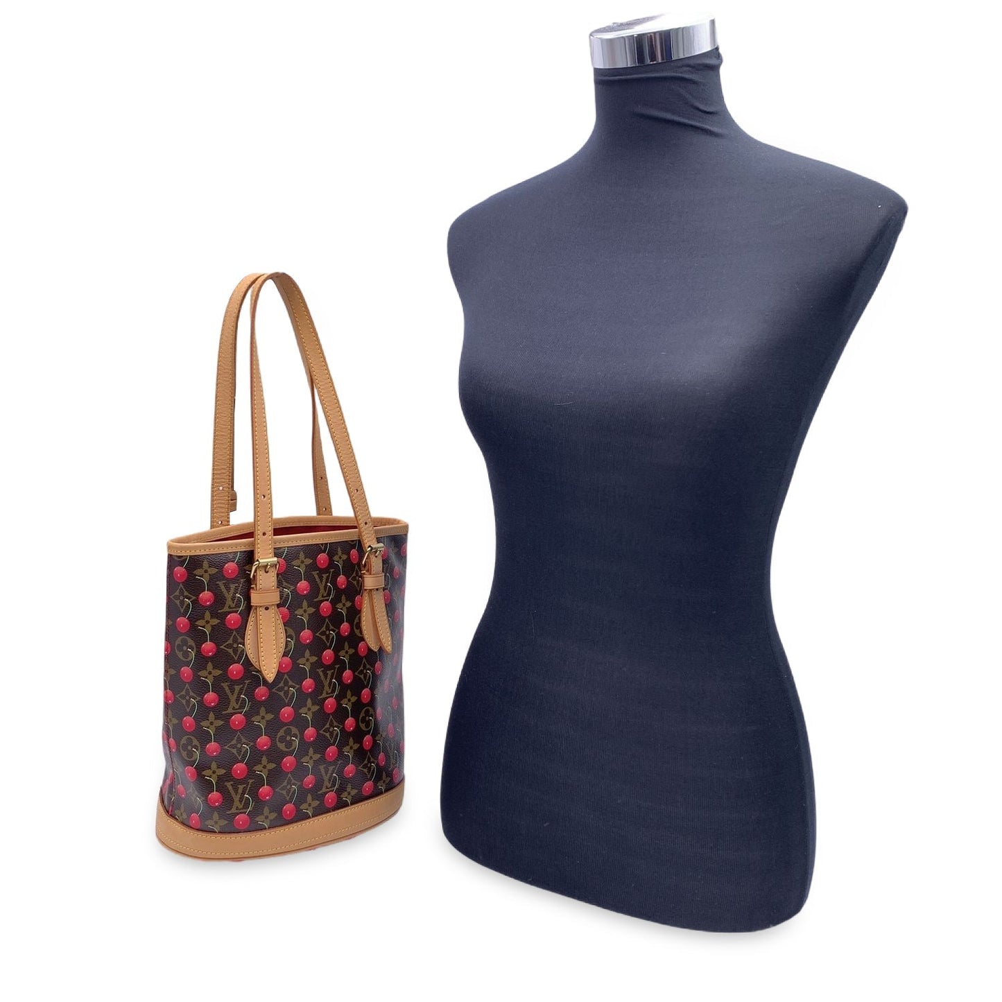 LOUIS VUITTON Limited Edition Monogram Cerises Murakami Bucket Bag