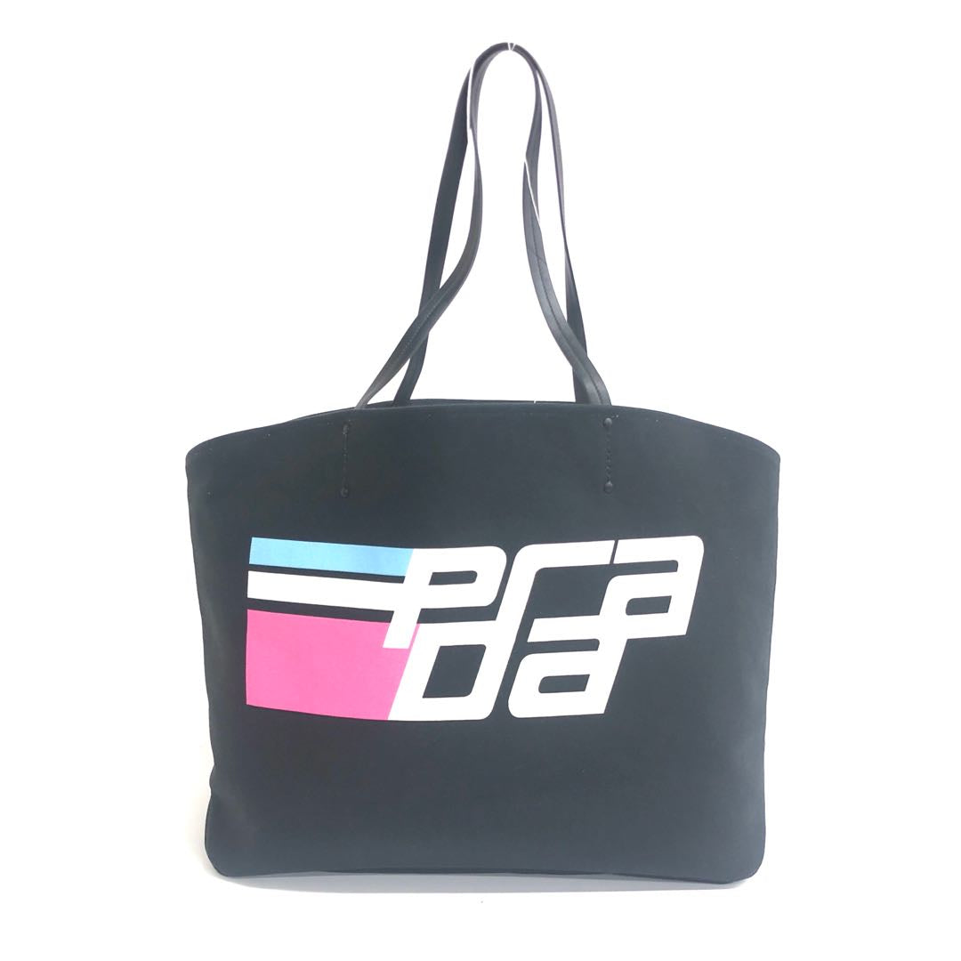 Prada Canapa Racing Logo Canvas Shoulder Bag