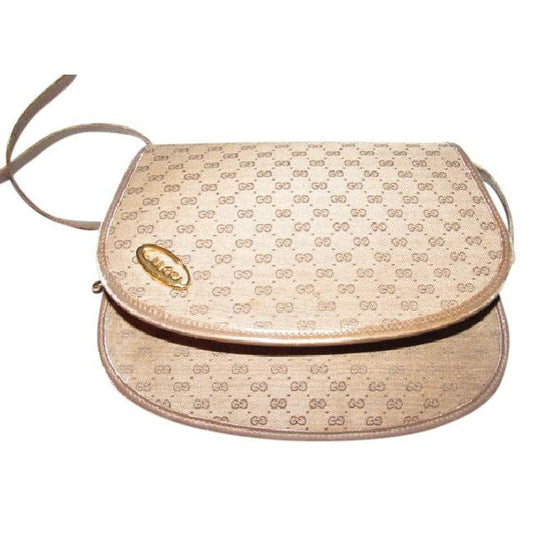Gucci Envelope Leather Canvas Crossbody