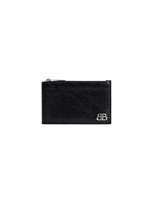 Luxury Balenciaga Trending 2026 Monaco Long Coin Card Wallet Black