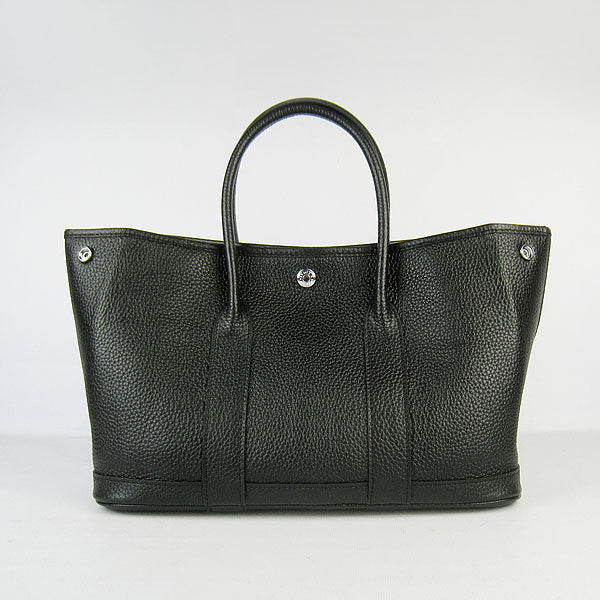 Luxury Hermes garden party handbag black