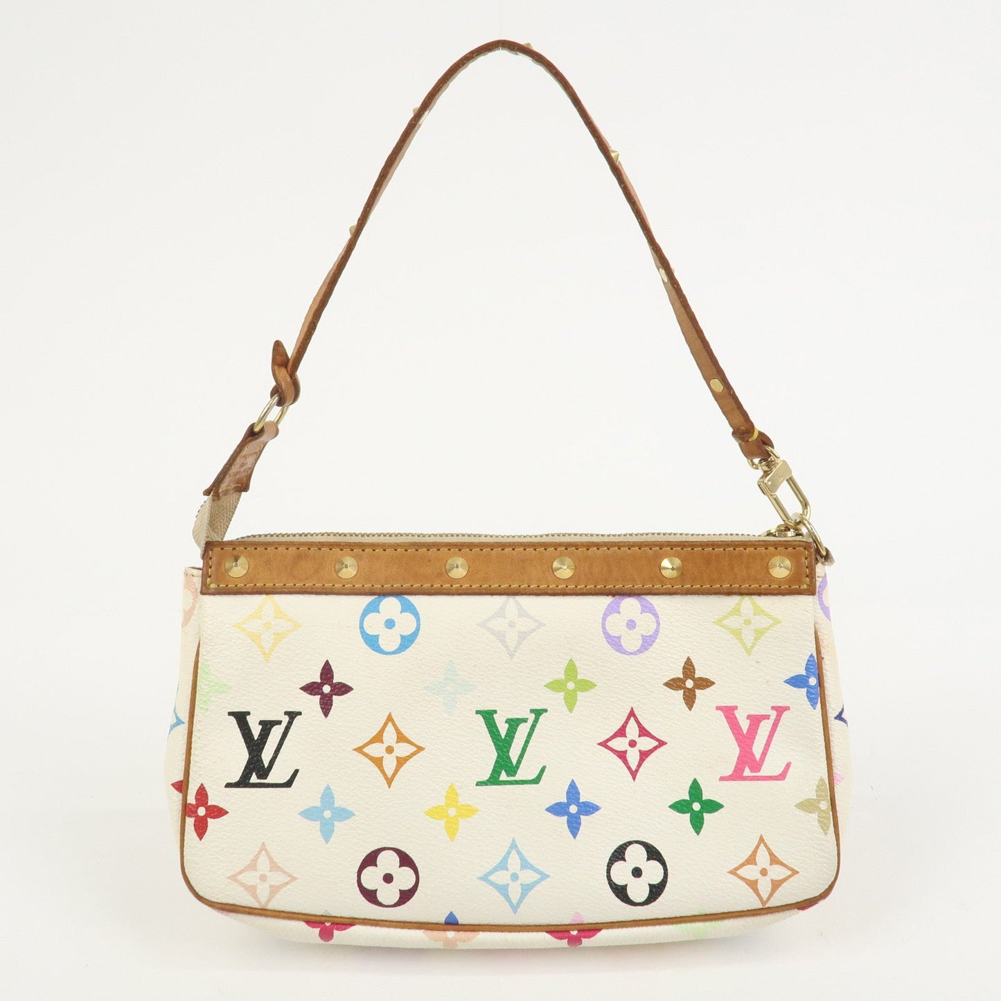 Louis Vuitton Monogram Multicolor Pochette Accessoires Blanc M92649