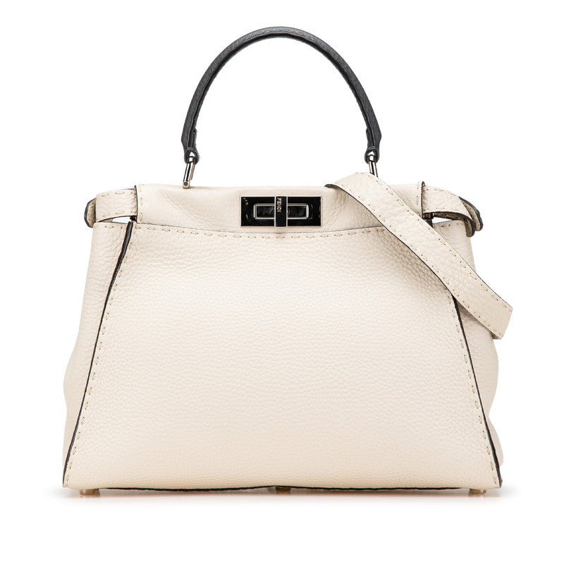 Fendi Peekaboo Selleria Leather 2way Bag
