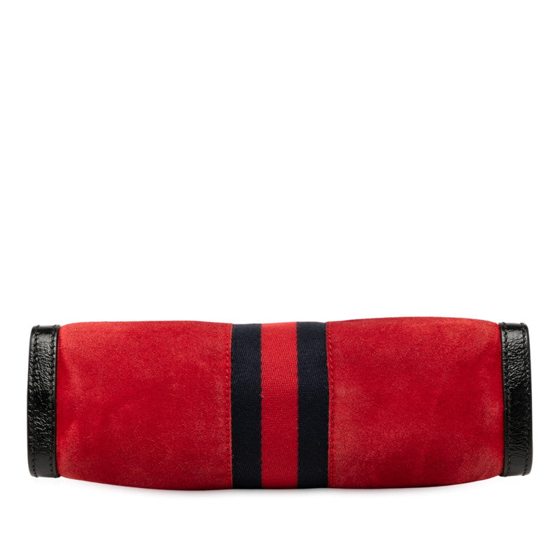 Gucci Ophidia Sheer Line Suede Leather Shoulder Bag