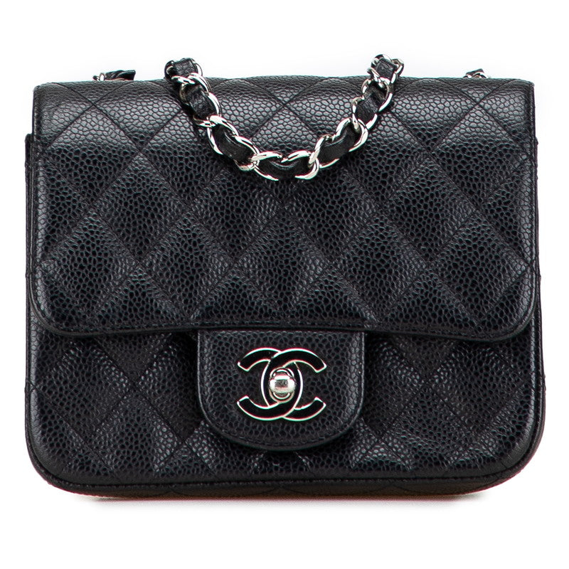 Chanel Coco Mark Matelasse Caviar Skin Shoulder Bag