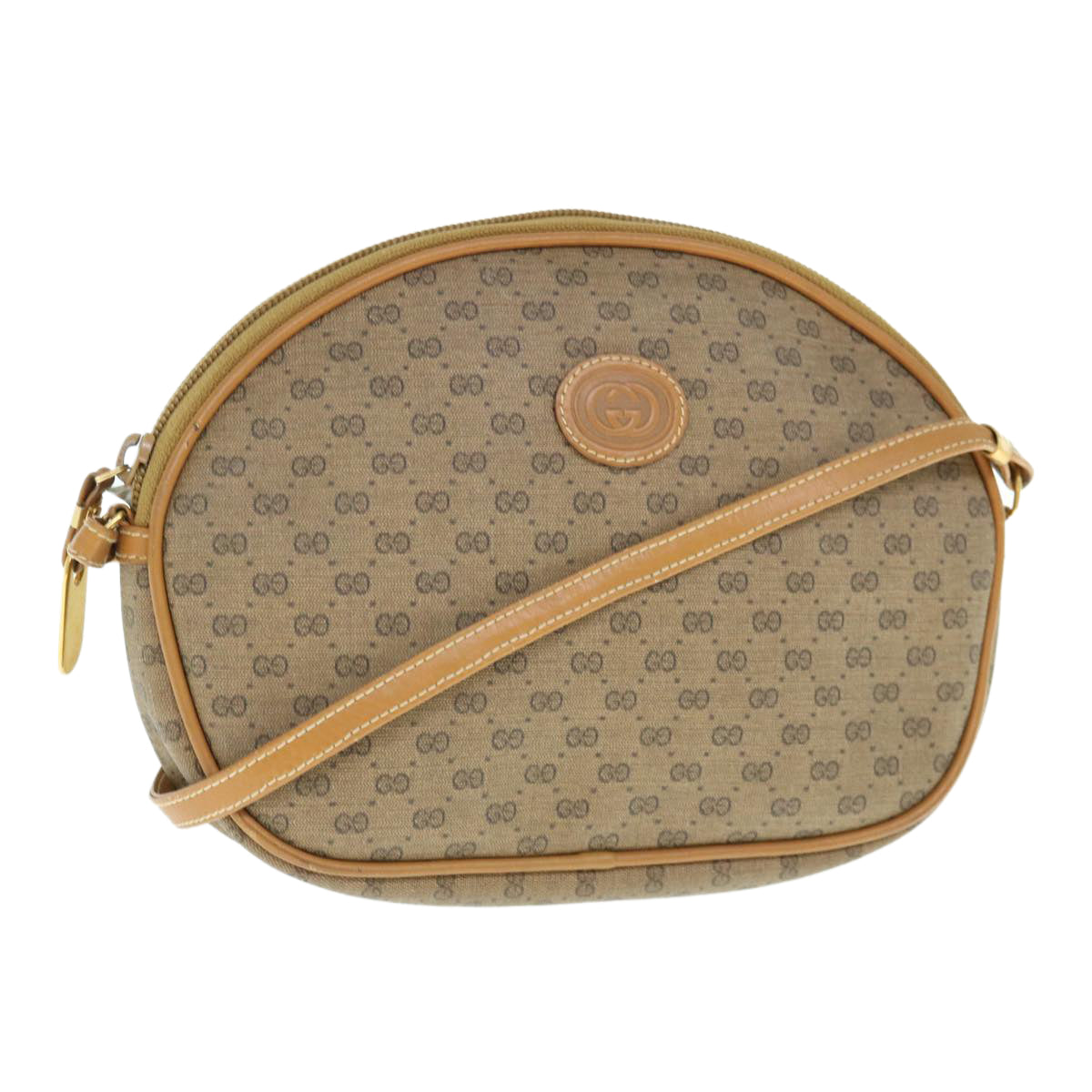 Gucci Leather Canvas Shoulder Bag