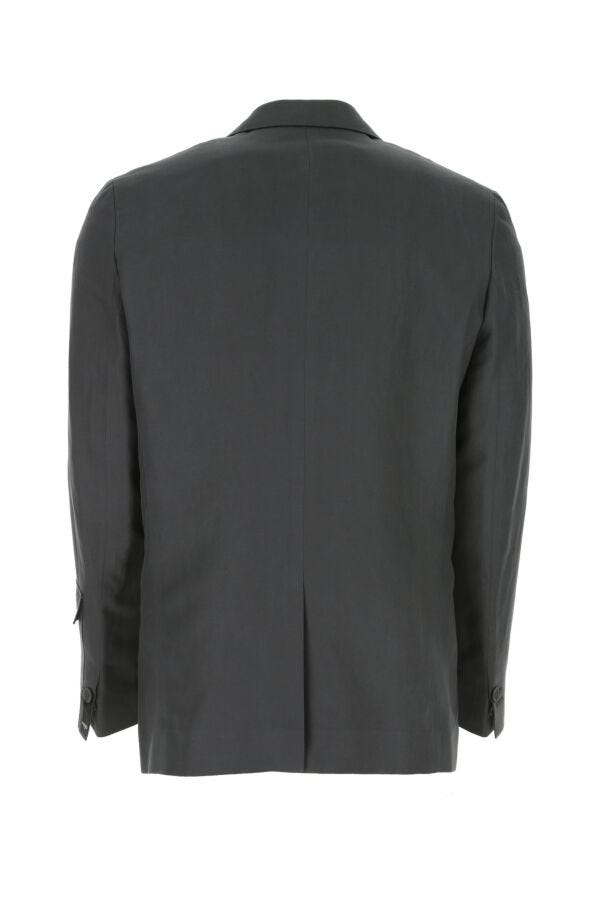 Fendi Man Dark Grey Linen Blend Blazer