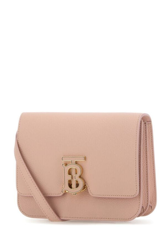 Burberry Woman Pink Leather Small Tb Crossbody Bag
