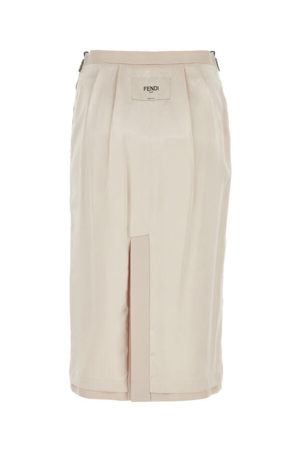 Fendi Woman Light Pink Satin Skirt