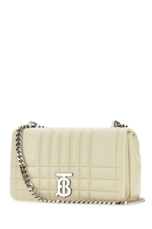 Burberry Woman Ivory Leather Small Lola Crossbody Bag