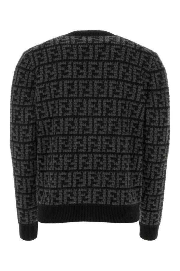 Fendi Man Embroidered Cashmere Cardigan