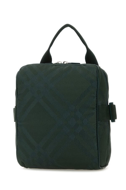 Burberry Man Bottle Green Fabric Crossbody Bag