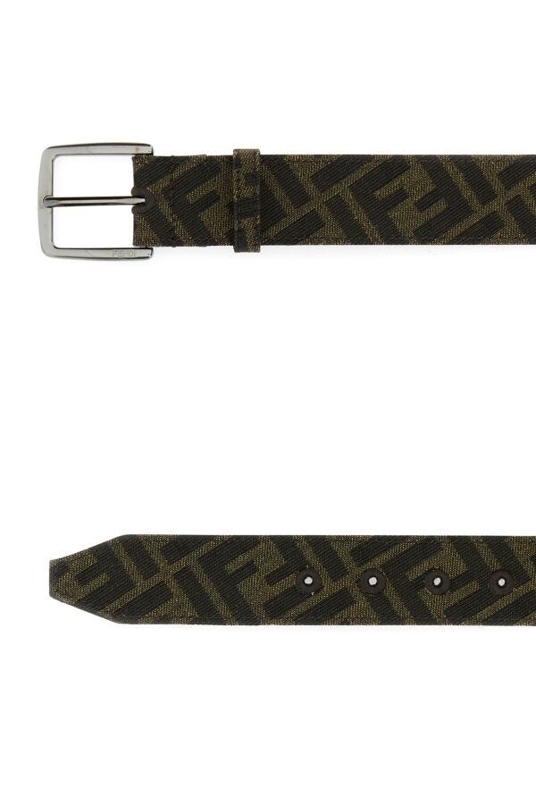 Fendi Man Embroidered Canvas Belt