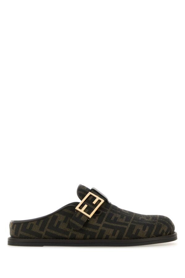 Fendi Woman Embroidered Fabric Fendi Feel Slippers