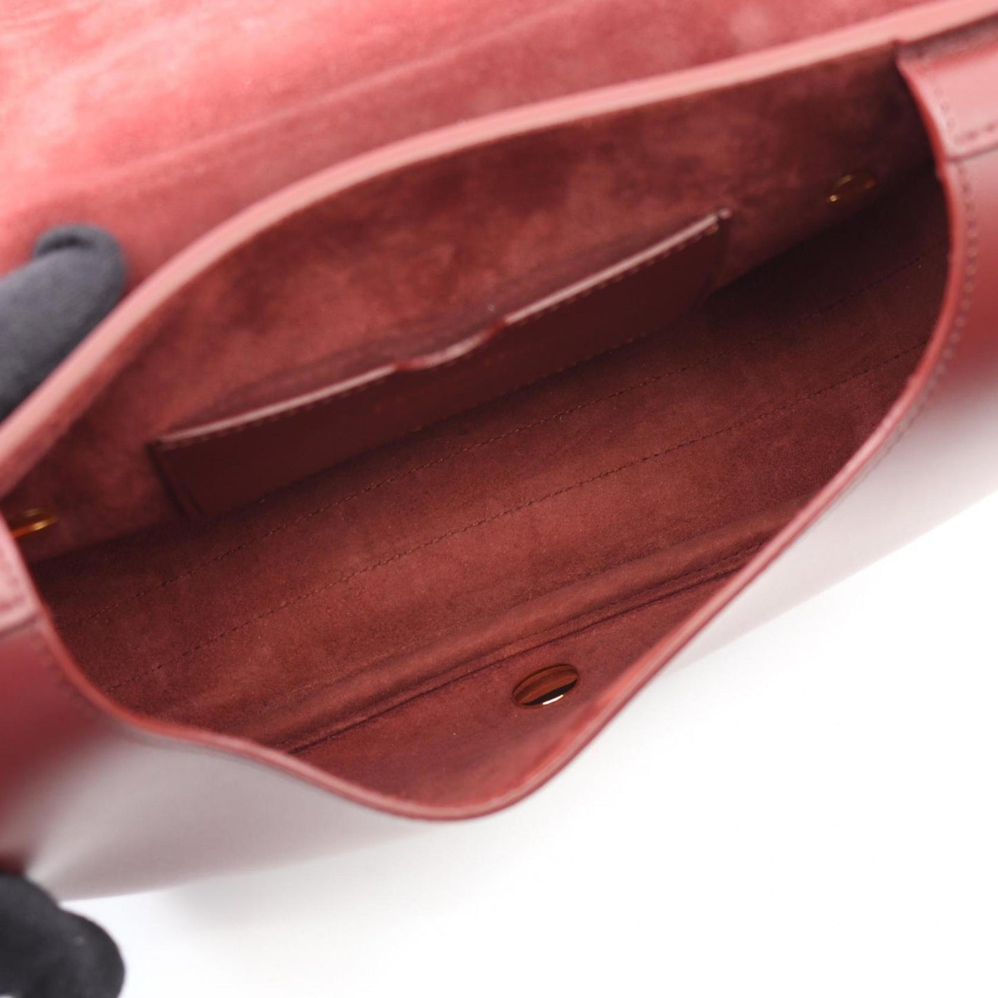Christian Dior Bordeaux Leather Shoulder Bag  