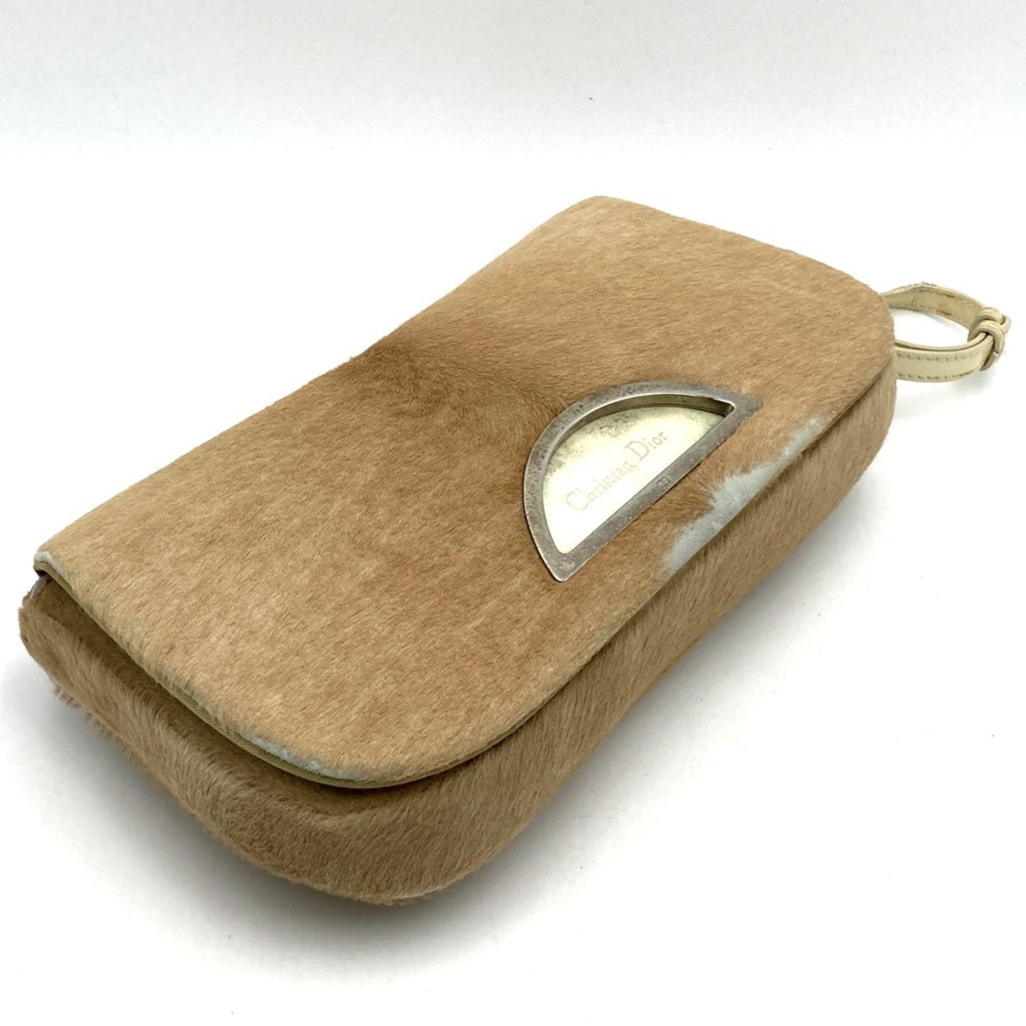 Christian Dior Beige Pvc Leather Handbag  