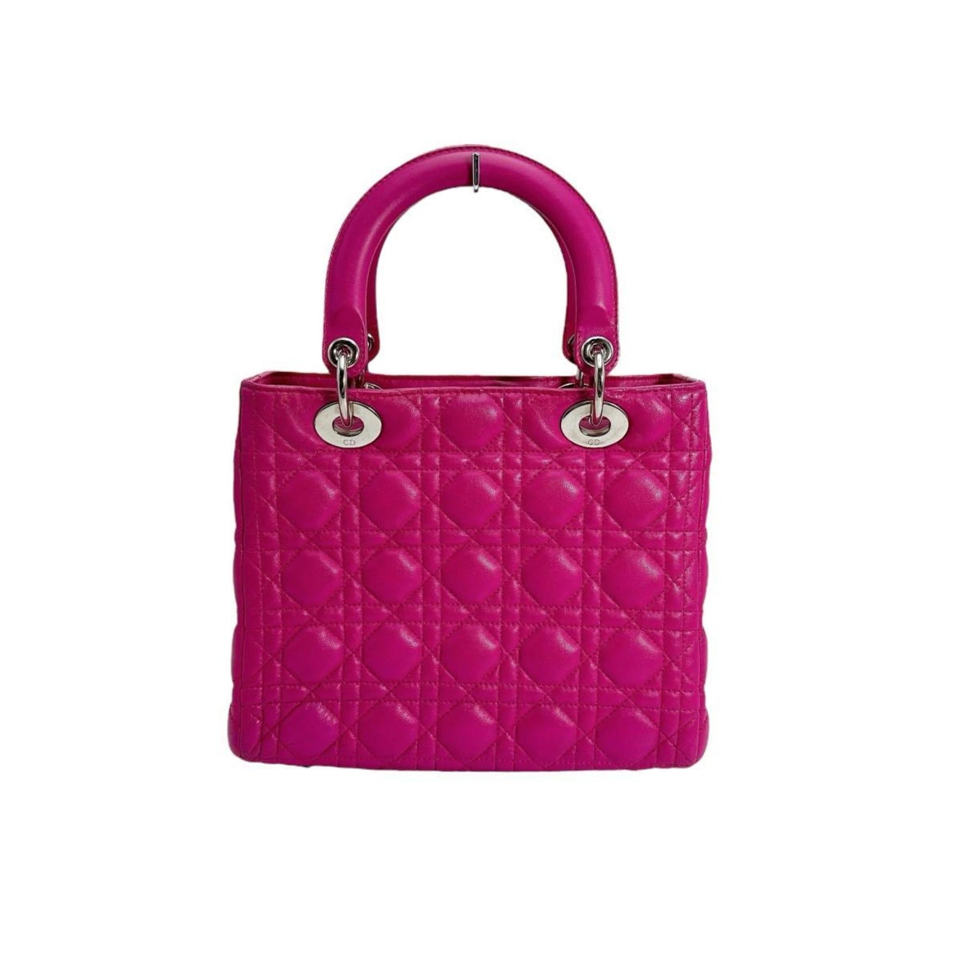 Christian Dior Pink Leather Handbag Shoulder Bag  