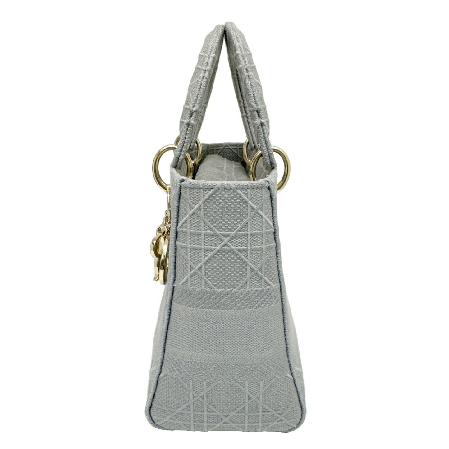 Christian Dior Gray Canvas Handbag Shoulder Bag  