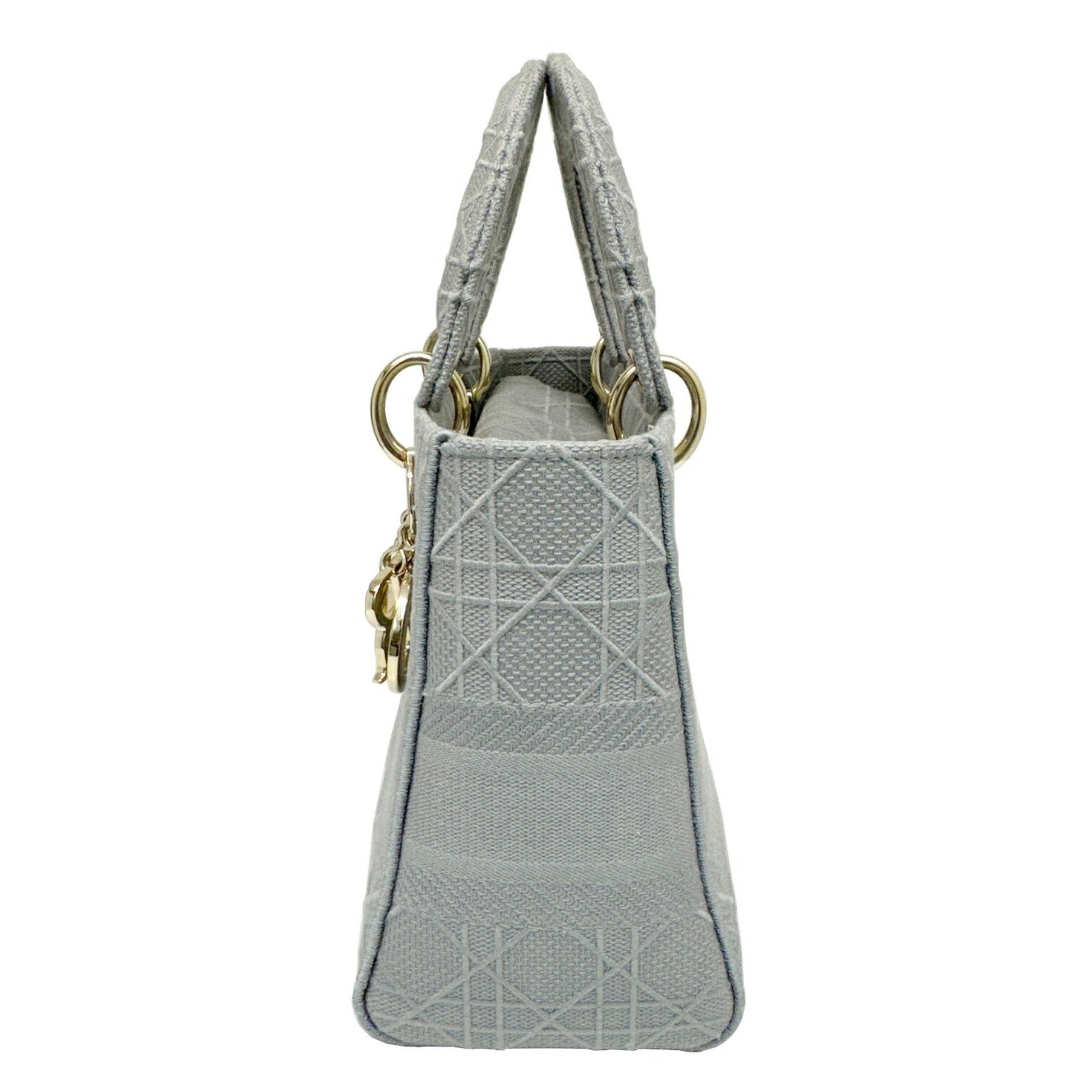 Christian Dior Gray Canvas Handbag Shoulder Bag  