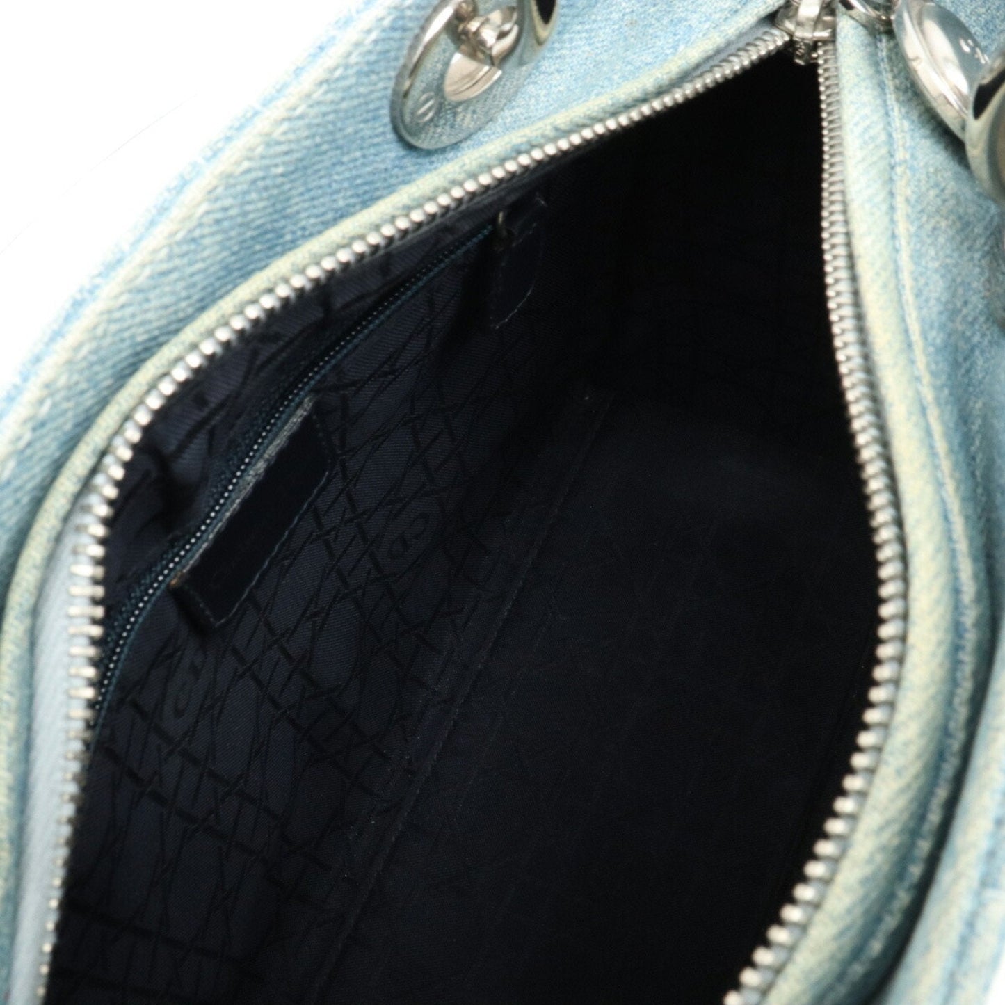 Christian Dior Clear Light Blue Denim Plastic Handbag Shoulder Bag  