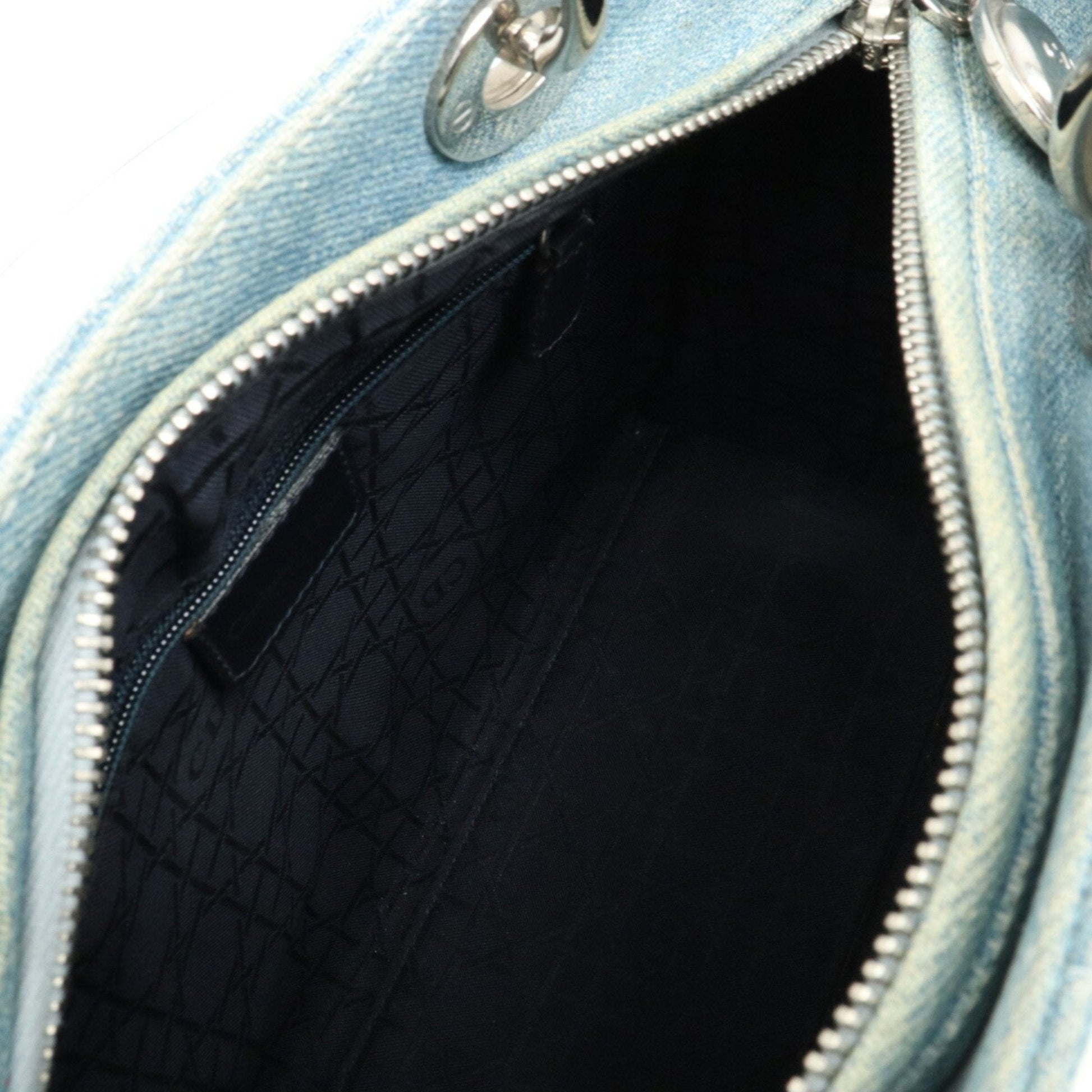 Christian Dior Clear Light Blue Denim Plastic Handbag Shoulder Bag  