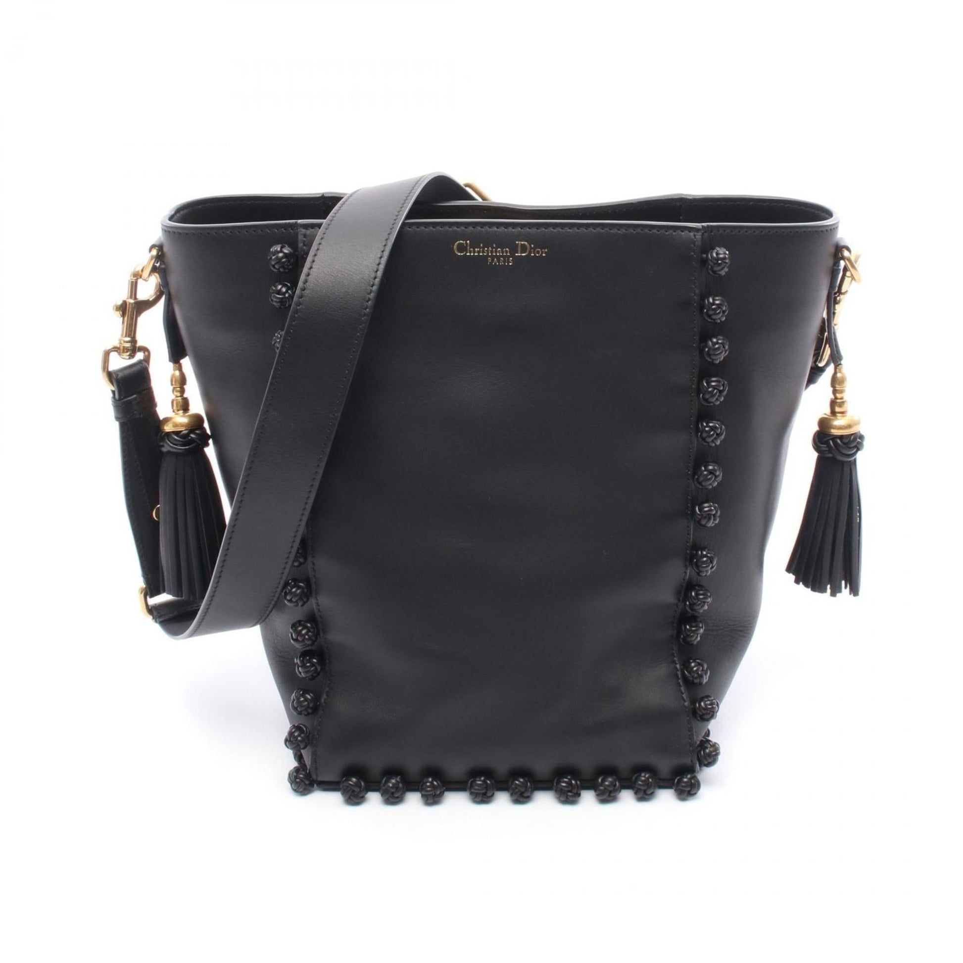 Christian Dior Black Leather Shoulder Bag  
