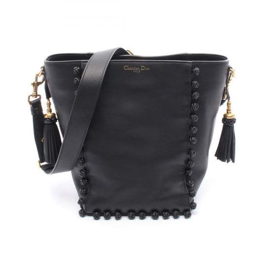 Christian Dior Black Leather Shoulder Bag  