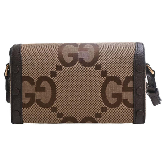 Gucci Leather Canvas Shoulder Bag