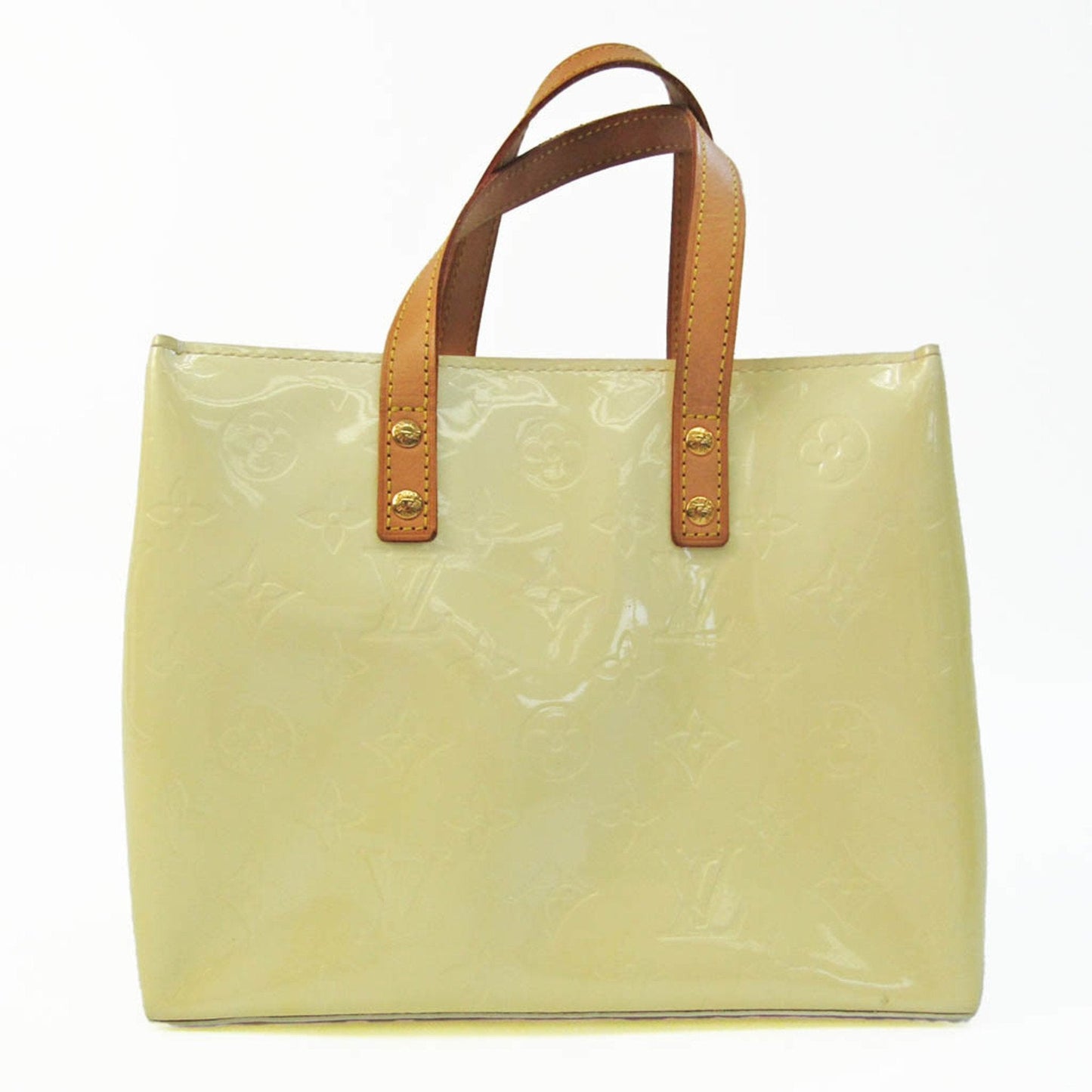 LOUIS VUITTON Monogram Vernis Reade PM M91336 Women's Handbag Pearl