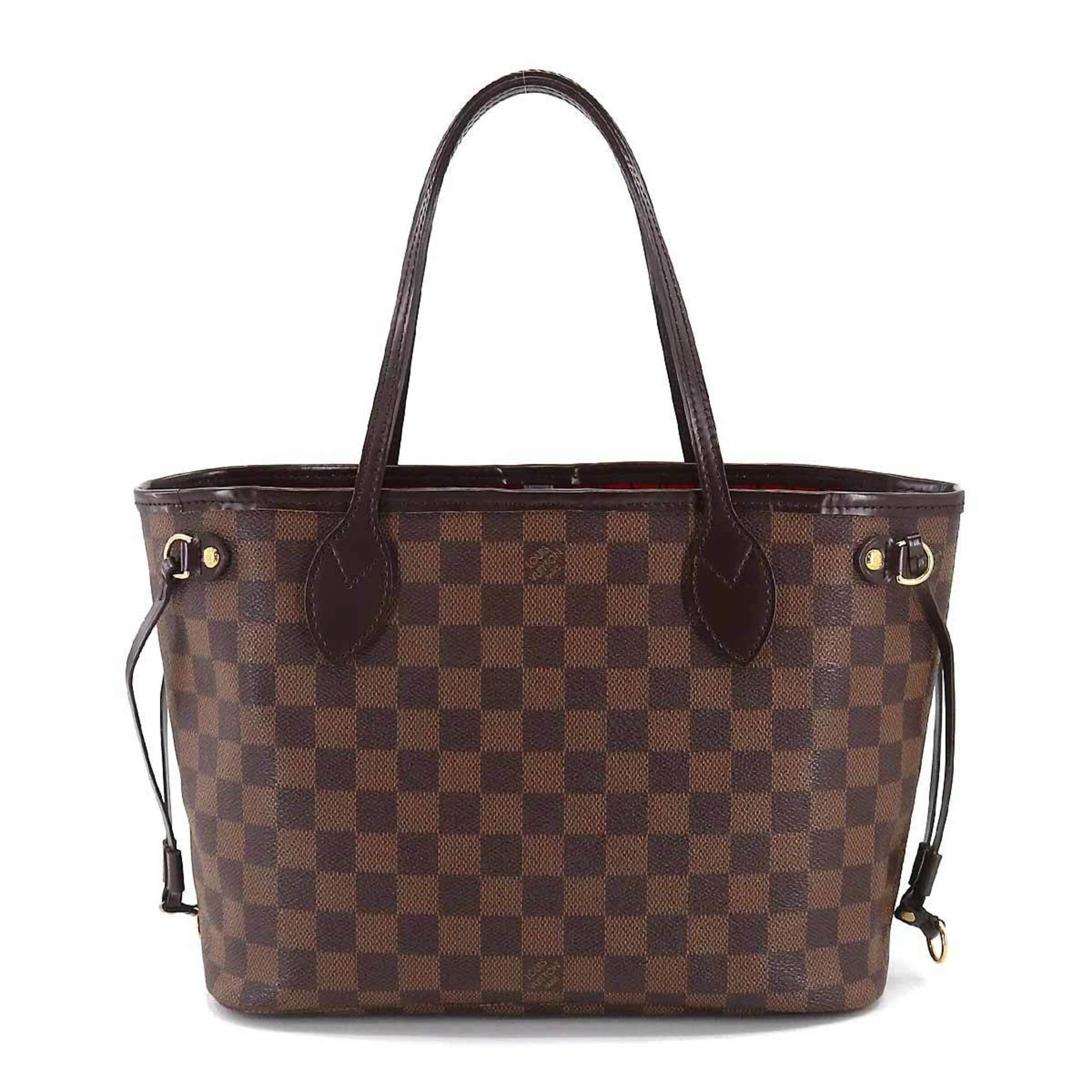 LOUIS VUITTON Damier Neverfull PM Tote Bag Ebene Brown