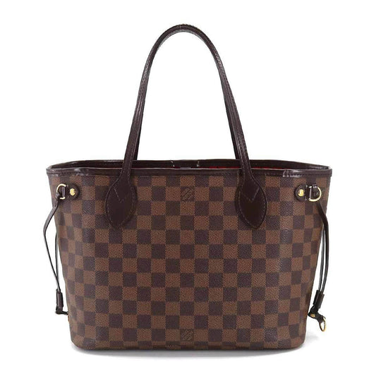 LOUIS VUITTON Damier Neverfull PM Tote Bag Ebene Brown
